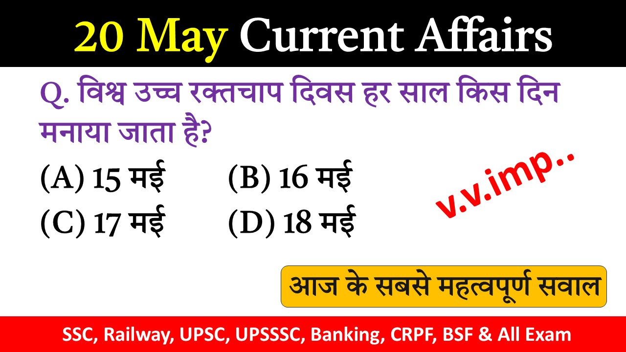 20 May 2025 Current Affairs
